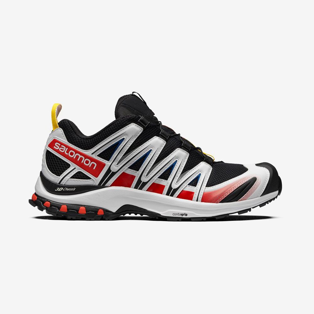 Salomon XA PRO 3D RACING BK/W Zapatillas Trail Running Hombre - Negras / Blancas - Colombia (92640-T